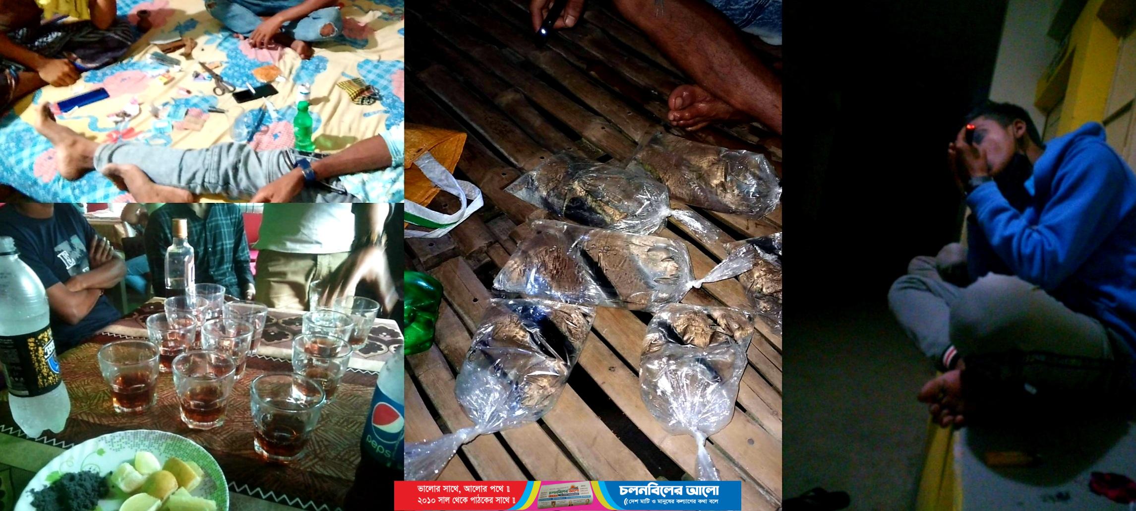 ছবি: ভাঙ্গুড়ার একাধিক স্থানে ও খোলা জায়গায় চলছে মাদক সেবন।