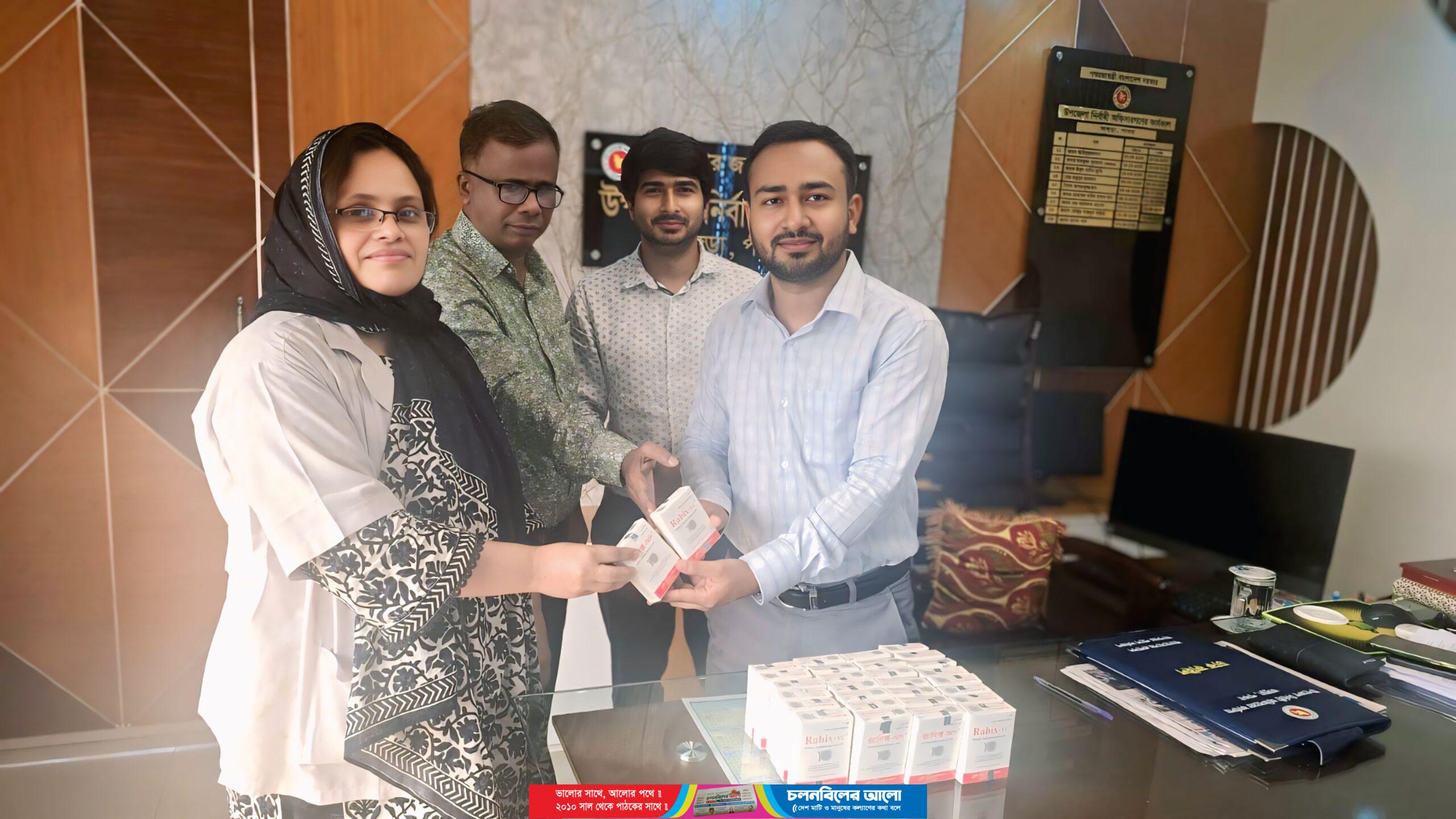 ভাঙ্গুড়া পৌরসভার উদ্যোগে জলাতঙ্ক প্রতিরোধে বিনামূল্যে র‍্যাবিস ভ্যাকসিন বিতরণ