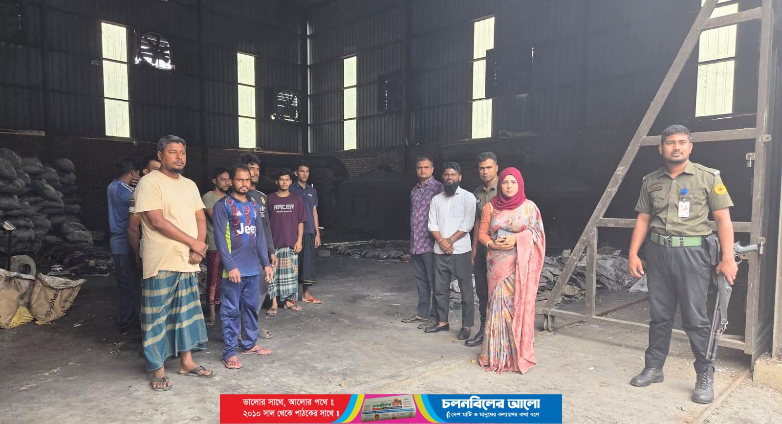 মানিকগঞ্জে অবৈধ ব্যাটারি কারখানায় অভিযান, দেড় লাখ টাকা জরিমানা