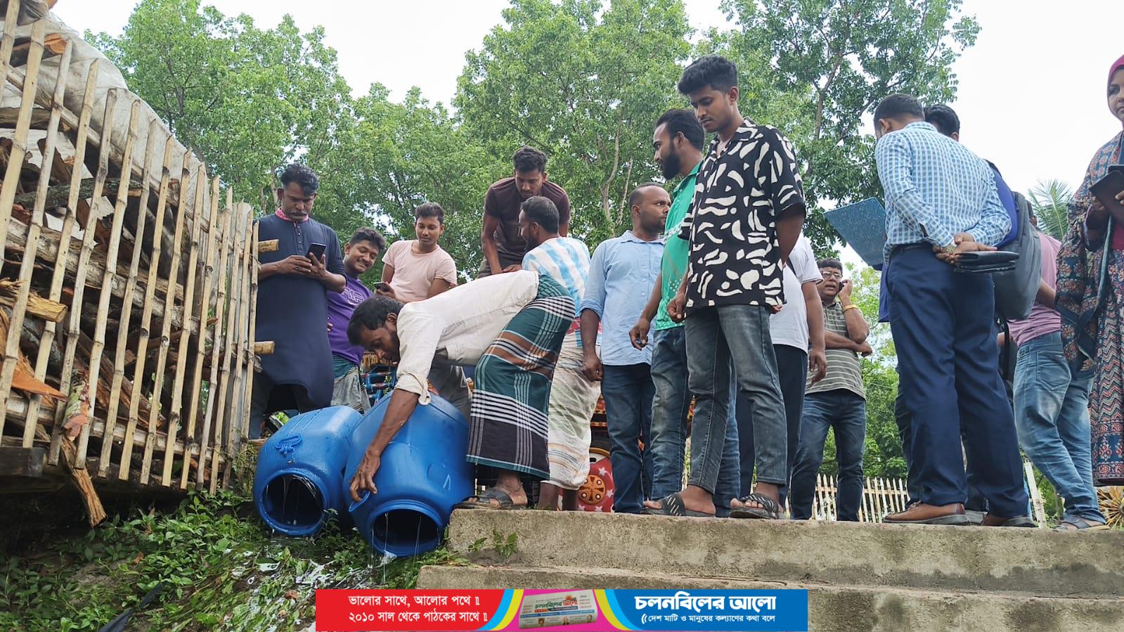 ভাঙ্গুড়ায় ভেজাল দুধ তৈরির উপকরণ জব্দ, ধ্বংস
