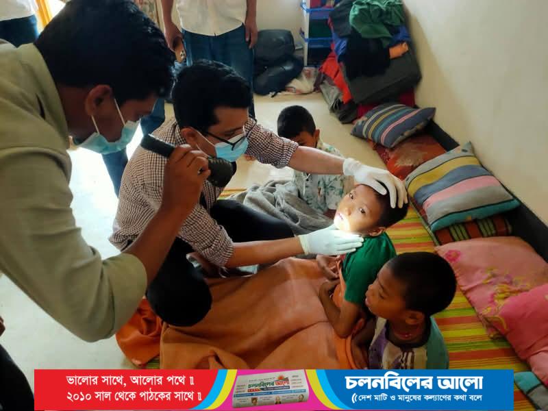 লামার দূর্গম এলাকায় হামের উপসর্গ ও স্বাস্থ্য সেবা