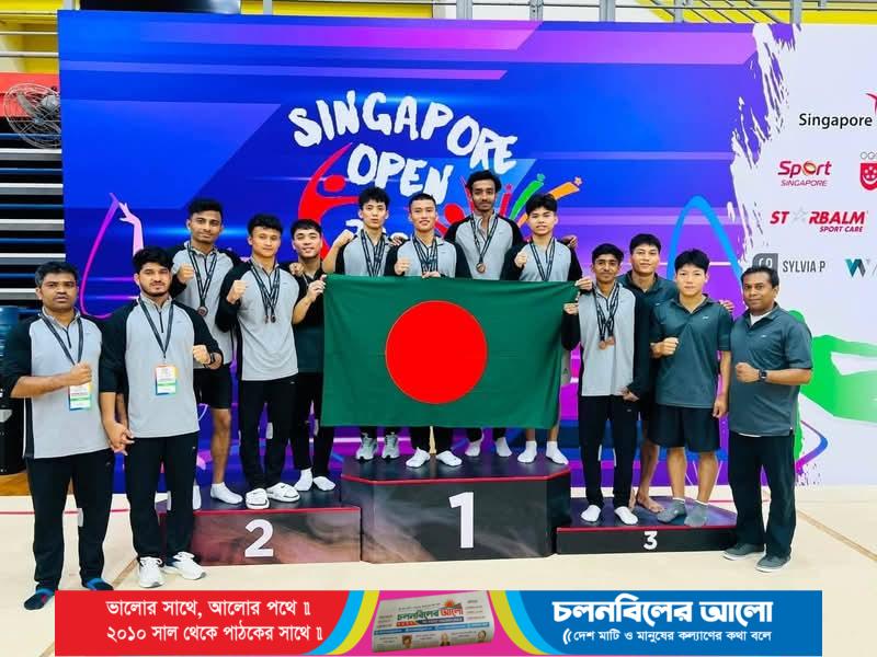 সিঙ্গাপুরে আন্তর্জাতিক​ জিমন্যাস্টিকসে কোয়ান্টাম শিক্ষার্থীদের ৯টি পদক জয়