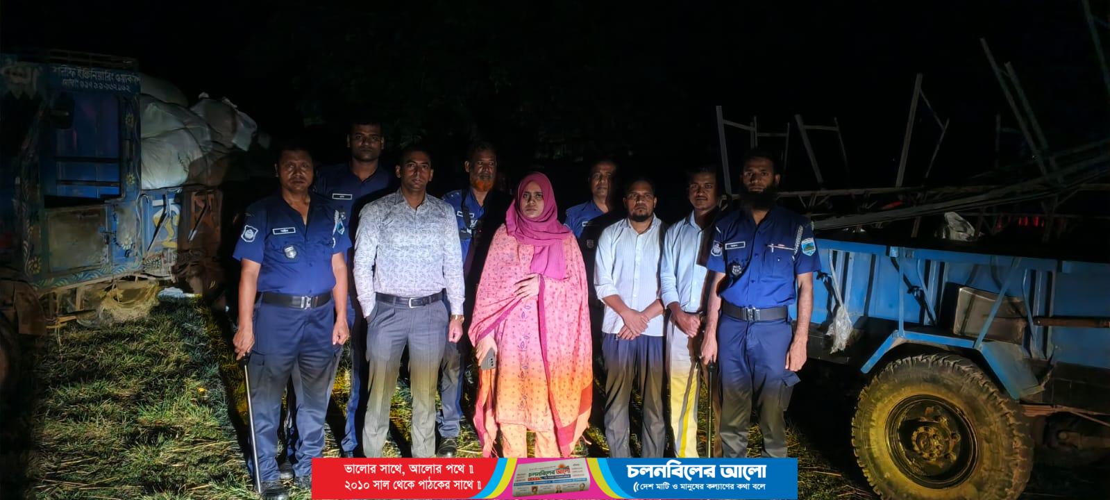 ফরিদপুরে ছয় লাখ টাকার অবৈধ চায়না দুয়ারি জাল পুড়িয়ে ধ্বংস