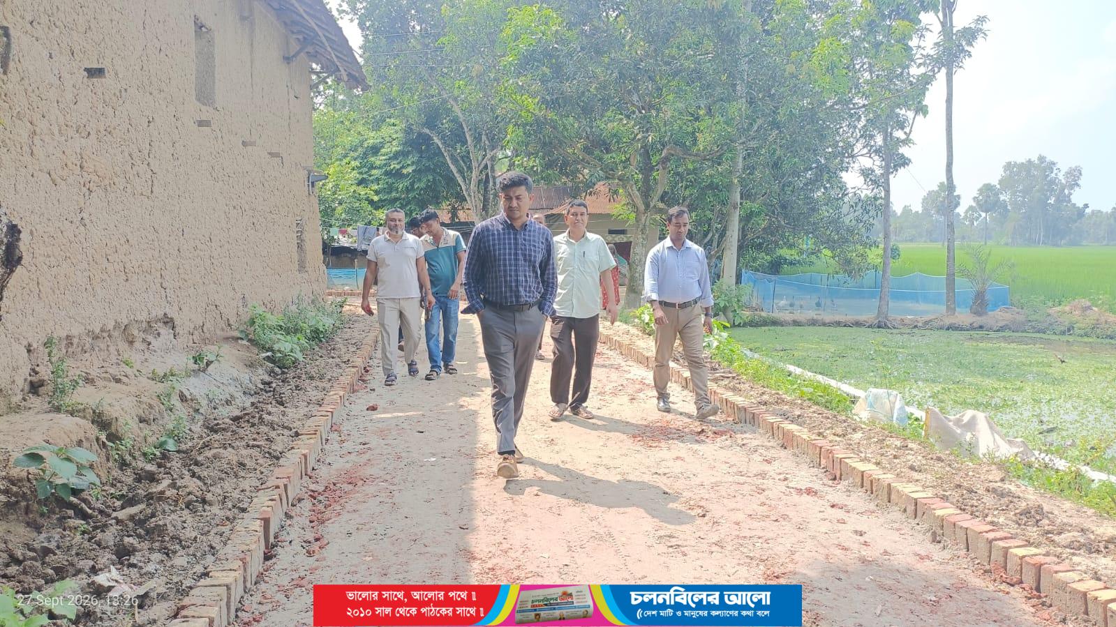রাণীনগরে সংবাদ প্রকাশের পর কোটি টাকার সড়ক নির্মাণে কঠোর তদারকি