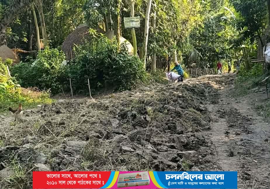 নাগরপুরে সারটিয়াগাজী রাস্তা নিজস্ব অর্থায়নে কাদা মুক্ত হল